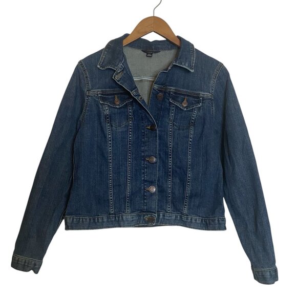 Lands' End Jackets & Blazers - Lands End denim jacket womens size M 10/12 petite
